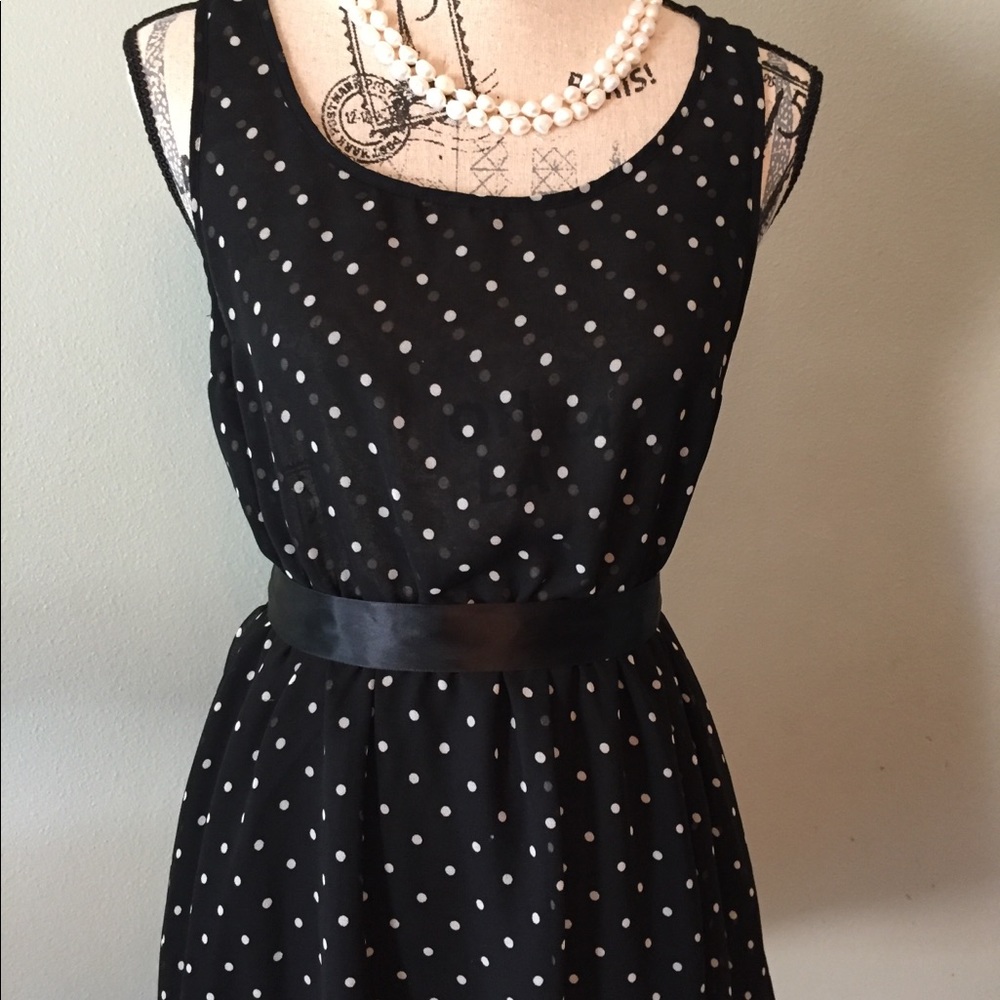 Black Dress , With polkadot